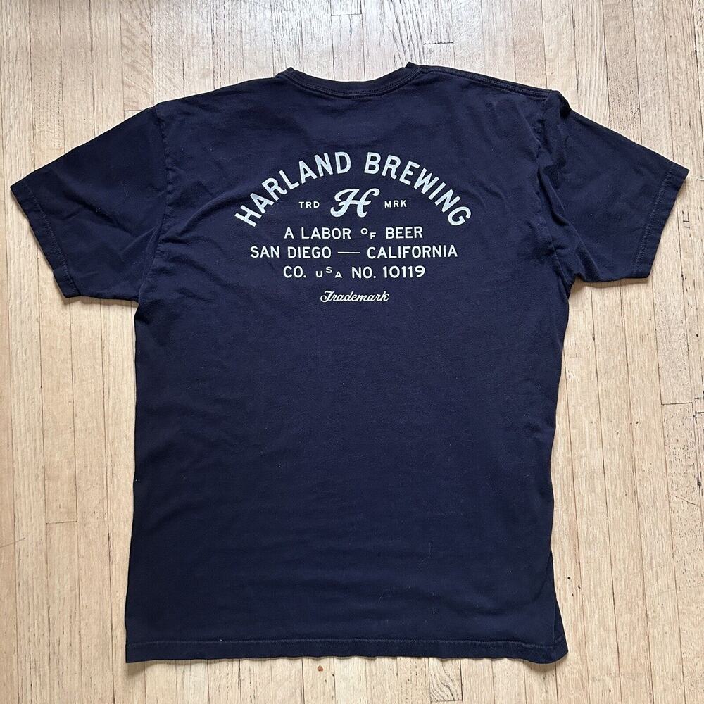 California Brewery Beer T-Shirt Black Men's Size XL HARLAND BREWING